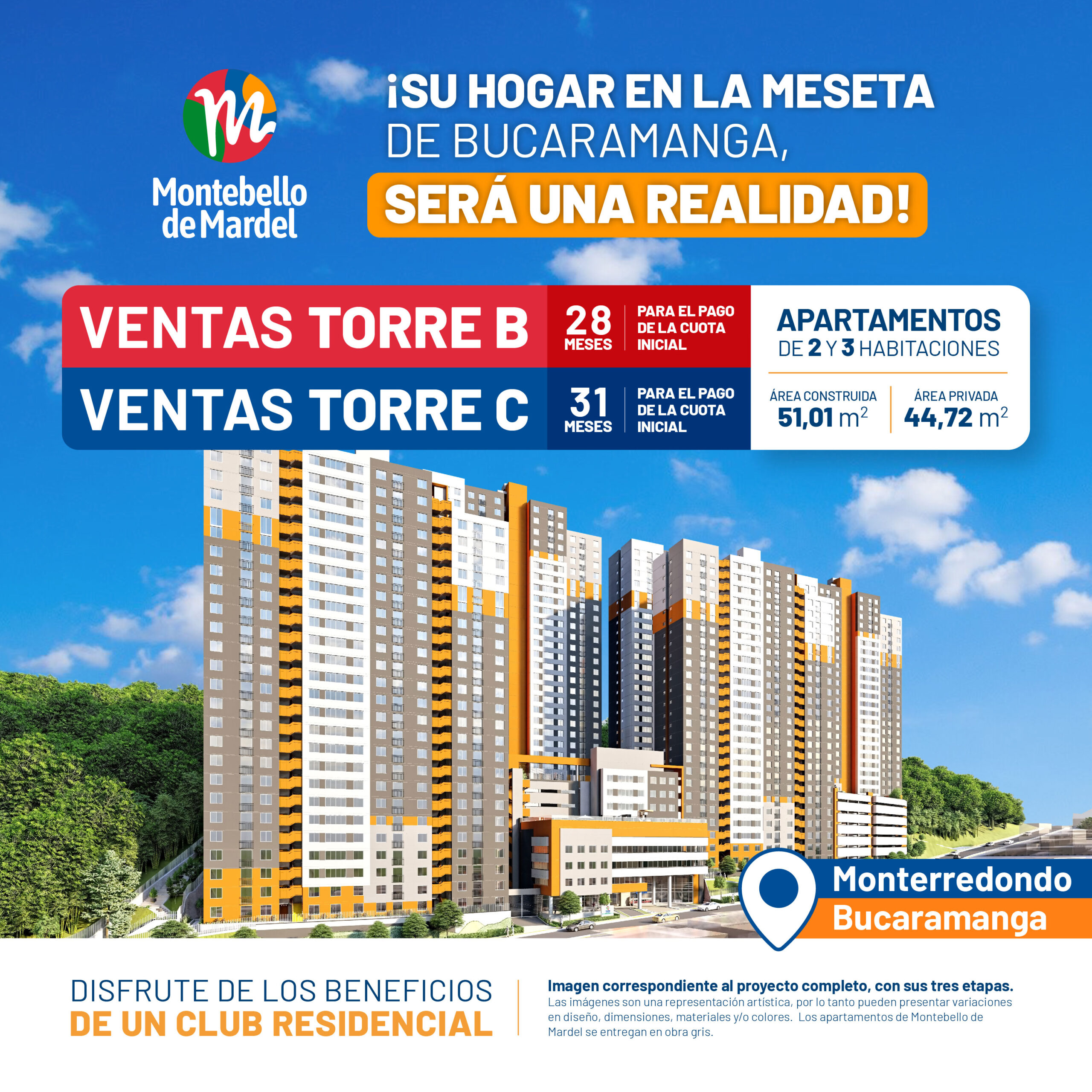 Montebello de Mardel, Bucaramanga monterredondo, venta de apartamentos